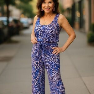 NWT Lilly Pulitzer Nena Jumpsuit Sparkling Grotto Beckon Blue